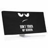 Picture of kwmobile Computer Monitor Cover Compatible with 34-35" Monitor - Don't Touch My Screen White/Black