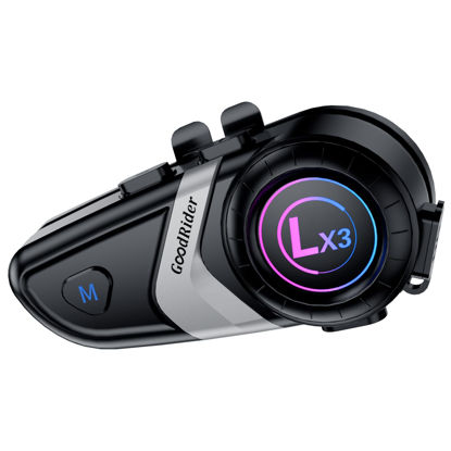 Picture of Motorcycle Helmet Bluetooth Headset - Helmet Speakers Featuring HiFi Sound, Motorcycle Headset with IP67 Waterproof, Long Lasting Motorcycle Intercom with Dual CVC Noise-Reduction-Lunar Rock