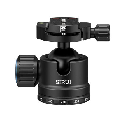 Picture of SIRUI AM-40 Low Profile Ball Head, Professional Heavy Duty 40mm Tripod Ball Head, 360° Panoramic CNC Aluminium Alloy Tripod Head for DSLR Camera, Camcorder, Quick Release Plate, Max Load 88lbs/40KG