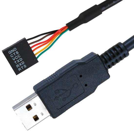 Picture of NITOMTYU USB to Serial TTL 232R 3.3V UART Converter Cable,USB to TTL-232R-3V3 TTL Serial Cables, 6Way, 6ft/1.8m