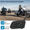 Picture of GaiRen V6 Pro Motorcycle Helmet Bluetooth Intercom Headset 1200M 2 People Full Duplex Wireless Motorbike Interphone Connect Up to 6 Riders for Motorcycling Skiing and Climbing (2 Pack)