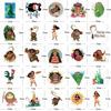 Picture of 52Pcs Moana Stickers，Cartoon Aesthetic Vinyl Waterproof Sticker Decals for Water Bottle, Laptop, Phone, Scrapbook, Journaling for Kids Toddlers Teens Girls Adults Birthday Party Supplies Favors…
