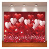 Picture of Red Hearts Balloons Love Valentine's Day Theme Photography Backdrops 7x5ft Wedding Anniversary Wedding Bridal Shower Mother's Day Photo Background Couple Studio Portrait Pictures Shoot Props Vinyl