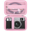 Picture of BOVKE Carrying Case Compatible with Fujifilm X100VI / X100V Digital Camera, Extra Mesh Pocket for Charging Cables, Pink
