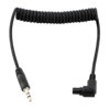 Picture of 3.5mm to C3 Camera Shutter Release Cable Remote Control Cord Speedlight Flash Trigger Connect Spring Coiled Wire Cord for Canon EOS 7D 7D Mark II 6D 6D Mark II 5D 5DS 5D Mark II 5D