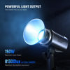 Picture of NEEWER MS150C RGBWW LED Video Light with 2.4G/APP Control, 150W Metal Mini RGB COB Continuous Output Lighting Bowens Mount Handheld Spotlight 2700K-6500K, 18000lux/1m, CRI97+/TLCI98+,17 Effects, RGBCW