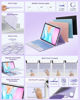 Picture of GreenLaw Keyboard Case for iPad Air 11-inch (M2) 2024 & Air 4th/5th Generation & iPad Pro 11 inch (1st/2nd/3rd/4th Generation), Smart Touchpad, 7-Color Backlit, Stain Resistant Cover, Light Purple