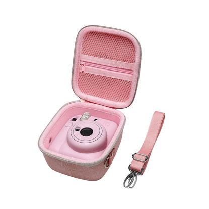 Picture of XANAD Pink Case for Fujifilm Instax Mini 12 / Mini 11 / Mini 10 / Mini 9 / Mini 8 / Mini 7 Instant Camera - Storage Protective Carrying Bag with Shoulder Strap