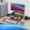 Picture of gianotter Computer Monitor Stand Riser, Desk Organizers and Accessories with Drawer, Office Desk Accessories & Workspace Desktop Organizers Storage for Classroom Office Supplies Decor (Wood)