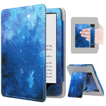 Picture of MoKo Case for 7"/6.8" Kindle Paperwhite(12th/11th Gen-2024/2021) and Kindle Paperwhite Signature Edition,Slim PU Shell Cover Case with Auto-Wake/Sleep for Kindle Paperwhite 2024, Blue Starry Sky