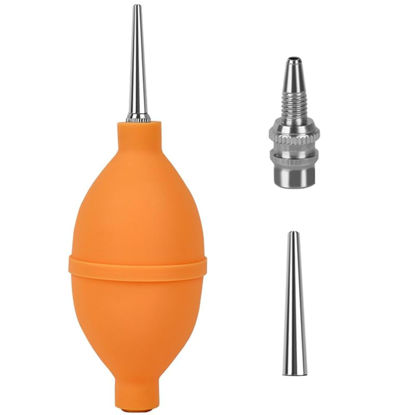Picture of 1pcs-Coffee Grinder Cleaning -Blower Coffee Powder -Air-Move Filter Cleaning Tool Air Blaster Blower - for Camera Cleaning,Espresso air for Automobiles, Keyboards-Long and Short Dual Purpose (Orange)