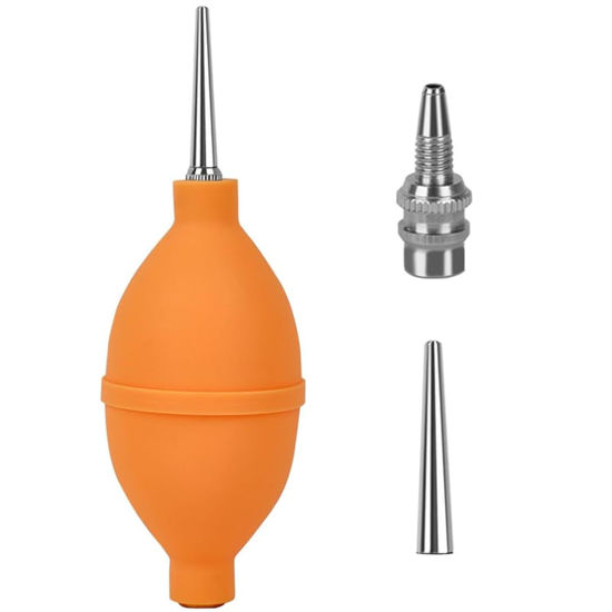 Picture of 1pcs-Coffee Grinder Cleaning -Blower Coffee Powder -Air-Move Filter Cleaning Tool Air Blaster Blower - for Camera Cleaning,Espresso air for Automobiles, Keyboards-Long and Short Dual Purpose (Orange)