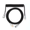 Picture of EPOMAKER Mix 1.8m Coiled Keyboard Cable, USB C to USB A TPU Cable for Mechanical Gaming Keyboard, with Detachable Metal Aviator for Custom Keyboard, Black