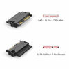 Picture of CableCreation 2-Pack SATA 22Pin (7+15 Pin) Male to SATA 22 Pin (7+15Pin) Female Adapter Converter, SATA Male to Female Adapter