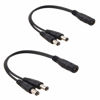 Picture of ISEEUSEE DC 2 Way Power Splitter, 1 Female to 2 Male Power Adapter Y Splitter 5.5 x 2.1mm Cable 12V 1 to 2 Plug for CCTV/DVR NVR Security Camera/LED Strip Light - 2Pack