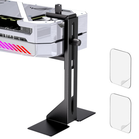 Picture of GPU Support Bracket, Graphics Card Support, GPU Brace, Video Card Holder Bracket with Bottom Adhesive, GPU Stand, Adjustable Anti Sag GPU Stand 35-120mm, Support GPU 4090 Thickness Support up to 75mm