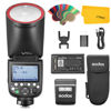 Picture of GODOX V1 Pro N V1Pro-N Round Head Flash for Nikon, 2.4G TTL Nikon Speedlite HSS 1/8000s, 2980mAh Li-ion Battery, Detachable Sub Flash SU-1, External Flash Compatible for Nikon Camera(USA Version)