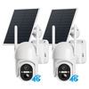 Picture of ELYSOO 4G LTE Cellular Security Cameras Outdoor, 2 Pack No WiFi Security Camera Solar Powered with 360° View, 2K Color Night Vision, Includes SIM Card(Support Verizon/AT&T/T-Mobile)