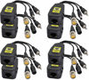 Picture of AAOTOKK BNC to RJ45 Transmitter Transceiver DC Power Passive Audio Video Balun HD-CVI/TVI/AHD/CVBS with DC Jack for 720P-1080P 3MP 4MP 5MP 8MP CCTV Security DVR Surveillance Camera System(19cm/4Pairs)