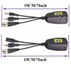 Picture of AAOTOKK BNC to RJ45 Transmitter Transceiver DC Power Passive Audio Video Balun HD-CVI/TVI/AHD/CVBS with DC Jack for 720P-1080P 3MP 4MP 5MP 8MP CCTV Security DVR Surveillance Camera System(19cm/4Pairs)