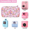Picture of Leayjeen Kids Camera Case Compatible with Dylanto/GKTZ/HiMont/CAMCLID/ESOXOFFORE Kids Instant Print Camera,for Film Camera Storage Christmas Gifts and Birthday Gifts for Kids -Pink Unicorn（Case Only）
