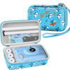 Picture of Leayjeen Kids Camera Case Compatible with Gofunly/Aasonida/CAMCLID/LETSHAHA Kids Instant Print Camera, Kids Instant Camera for 1080P Printed Photos,Birthday Gifts for Kids-Blue Sharks(Case Only)