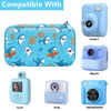 Picture of Leayjeen Kids Camera Case Compatible with Gofunly/Aasonida/CAMCLID/LETSHAHA Kids Instant Print Camera, Kids Instant Camera for 1080P Printed Photos,Birthday Gifts for Kids-Blue Sharks(Case Only)