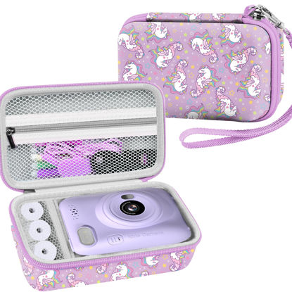 Picture of Leayjeen Kids Camera Case Compatible with Gofunly/Aasonida/HiMont/LETSHAHA Kids Instant Print Camera, Best Christmas Gifts and Birthday Gifts for Boys and Girls-Purple Unicorn(Case Only