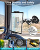 Picture of Dosvsi Car Tablet Holder Windshield, Metal Adjustable Arms Dashboard Tablet Mount for Truck, Strong Suction Cup Vehicle Dash Clamp for iPad Pro 12.9 Mini Air, Galaxy Tab/Z Fold, iPhone, 4-13" Device