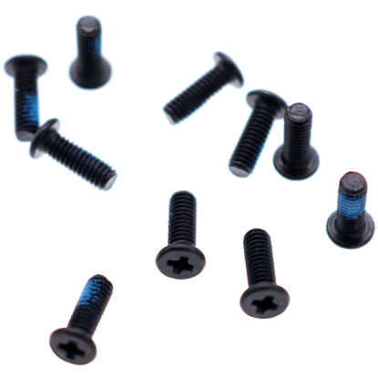 Picture of Deal4GO 10-Pack M2.5 x 7 mm Phillips Flat Head Screw w/Nickel Plated Replacement for Laptop Bottom case WiFi Card Screws (Black)