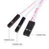 Picture of YACSEJAO 16mm Chassis Switch Host Metal Button Desktop Computer Host Switch Cable Metal LED Power Button ATX Supply On/Off for DIY Computer Switch