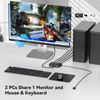 Picture of 8K@60Hz HDMI KVM Switch 1 Monitors 2 Computers, KVM Switches 2 Port for 2 Computers Share Keyboard Mouse and one HD Monitor, with Desktop Controller and 2 USB Cables