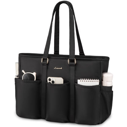 Picture of LOVEVOOK Laptop Tote Bag for Women Work, Teacher Tote Bag Nurse Bag, Utility Bag For Work/Travel/College/Daily, Professional Computer Bag Large Purse Handbag With Multi Pockets & Top Zipper