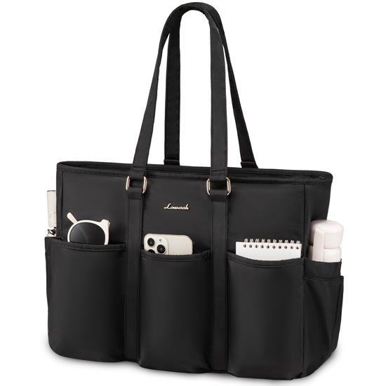 Picture of LOVEVOOK Laptop Tote Bag for Women Work, Teacher Tote Bag Nurse Bag, Utility Bag For Work/Travel/College/Daily, Professional Computer Bag Large Purse Handbag With Multi Pockets & Top Zipper