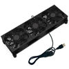 Picture of VTRETU Router Cooling Fan for Computer Cooler Audio Video Network Cabinet Server Cooling Project Equipment and Workstation DC 5V USB Power 120mm 360mm Fan with Switch