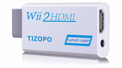 Picture of TIZOPO Wii to HDMI Converter,Wii HDMI Adapter Output Video Audio HDMI Converter 1080P，with 3,5mm Audio Jack&HDMI Output Compatible with Wii, Wii U, HDTV, Supports All Wii Display Modes 720P, NTSC