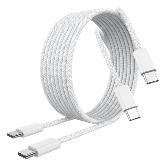 Picture of [MFi Certified] iPhone 16 Charger Cord 6FT, 2 Pack 60W USB C to USB C Charging Cable Cord Long for iPhone 16/16 Plus/16 Pro/16 Pro Max/15/15 Plus/15 Pro/15 Pro Max, iPad Pro/Air/Mini, Galaxy, White