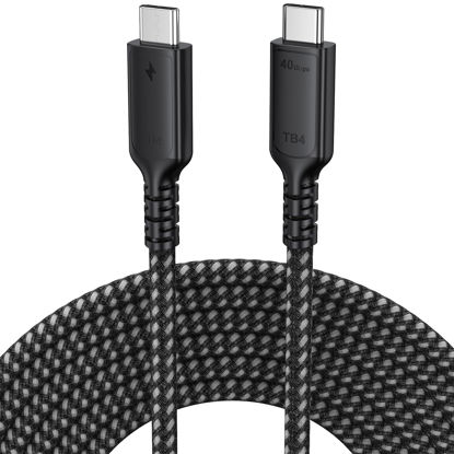 Picture of DteeDck USB 4 Cable 10ft, USB4 40Gbps High Speed Data Transfer, 8K@60Hz/4K@120Hz Display 240W Charging USB C Data Cables for Thunderbolt 4 Thunderbolt 3 and Most USB-C Devices