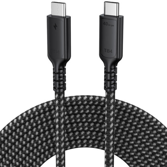 Picture of DteeDck USB 4 Cable 10ft, USB4 40Gbps High Speed Data Transfer, 8K@60Hz/4K@120Hz Display 240W Charging USB C Data Cables for Thunderbolt 4 Thunderbolt 3 and Most USB-C Devices