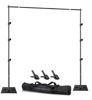 Picture of SLOW DOLPHIN Pipe and Drape Photography Backdrop Stand Kit Adjustable Photo Background Stand 10.3ft x 6.4ft with Metal Base for Parties Weddings Birthday Party Events Photo Booth