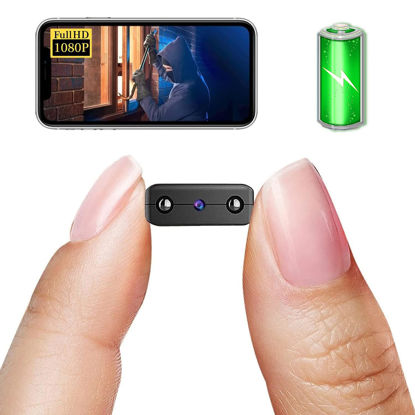 Picture of Smallest Wireless Battery Camera,HD1080P Wireless WiFi Camera,Portable Remote Camera,Nanny Cam,Baby Monitor with Night Vision,Motion Detection,Cloud Storage,Remote Viewing for iOS Android Phone APP