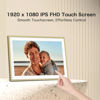 Picture of Digital Picture Frame, Frameo 15.6 inch Large Digital Photo Frame Wifi, 32GB Capacity, 1920*1080 IPS FHD Touch Screen, Electronic Album Slideshow, Tabletop&Wall-Mounted, Gifts for Mom, Women, Golden