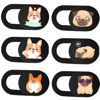 Picture of IMNEXT2U Laptop Camera Cover Slide 3 Pack Ultra Thin Slide Computer Webcam Covers for Echo Show, iPhone, iPad, Tablet, Chromebook, PC - Pug