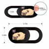 Picture of IMNEXT2U Laptop Camera Cover Slide 3 Pack Ultra Thin Slide Computer Webcam Covers for Echo Show, iPhone, iPad, Tablet, Chromebook, PC - Pug
