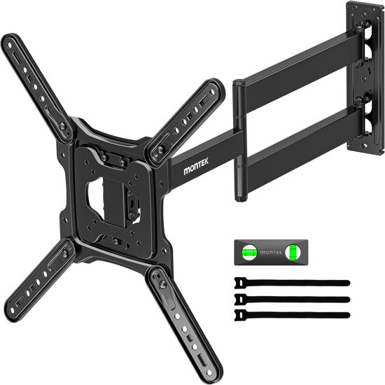 Picture of monTEK Long Arm TV Wall Mount for Most 23-65 Inch TVs, 29 Inch Long Extension TV Mount Swivel and Tilt, Full Motion Wall Mount TV Bracket Fit Max VESA 400 x 400mm, Up to 77 lbs