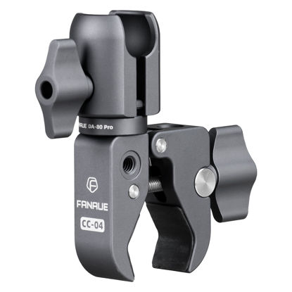 Picture of FANAUE Single Socket Arm with Handlebar Base Mount Strong Rod Clamp Compatible with RAM Mounts 1 Inch Ball Head and Bike Motorcycle Phone Holder, Can be Installed on 0.55-1.77" Diameter Rail Round Rod