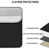 Picture of Laptop Sleeve Case 14 inch, Traveling Water Resistant Carrying Notebook Bag with Pocket, Shockproof Protective Laptop Cover Compatible for 14 Inch MacBook Air/Pro, HP, Lenovo, Dell, ASUS, Acer, Black