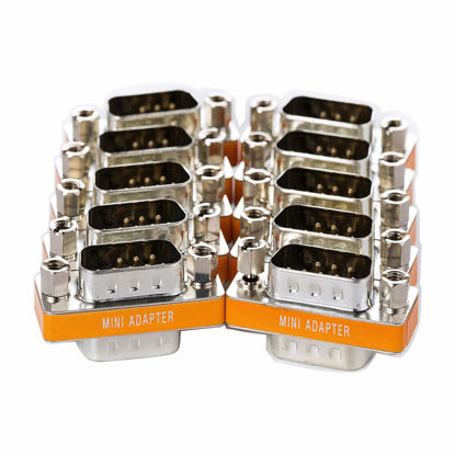 Picture of Arnorin DB9 Null Modem Adapter Male to Male 10 Pack