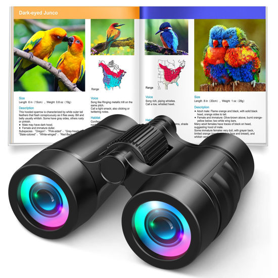 Picture of Boy Toys Ages 3-8: Kids Binoculars with Bird Watching Manual 4 5 6 7 8 Year Old Boys Girls Easter Birthday Gifts Outdoor Travel Binoculars Toy for Kid Age 4-6 Toddler Camping|Hiking Toys