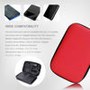 Picture of Hard Drive Carrying Case Storage Organizer Bag Multi-Purpose Universal Carry Pouch Compatible with Western Digital WD Elements Seagate, 2.5’’ EVA Shockproof Travel Case (Red)
